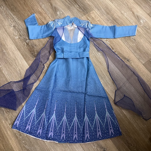 Girls V Neck Stan Collar Cloak Princess Costumes Kids Clothes Halloween Gift - Picture 3 of 3